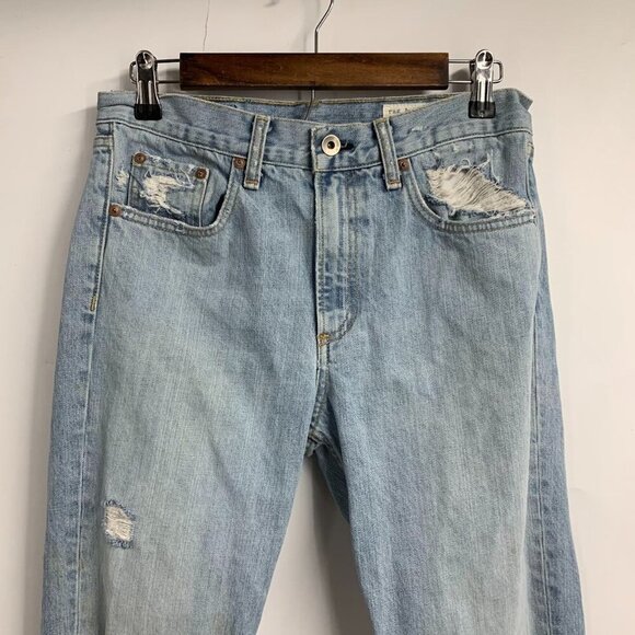 Rag‎ & Bone Women's Marilyn High Waist Distressed Raw Hem Jeans In Union Size 26 - Picture 4 of 15